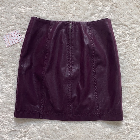 Free People Modern Femme Vegan Leather Mini Skirt - Picture 4 of 13
